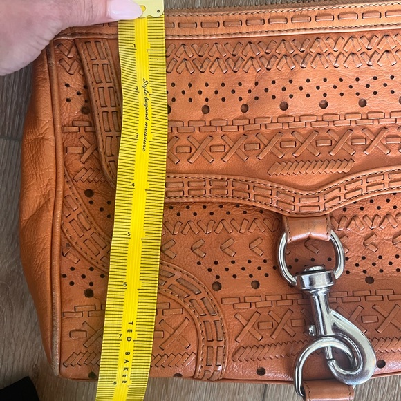 Rebecca Minkoff tan soft perforated leather shoulder cross body handbag - Picture 6 of 8